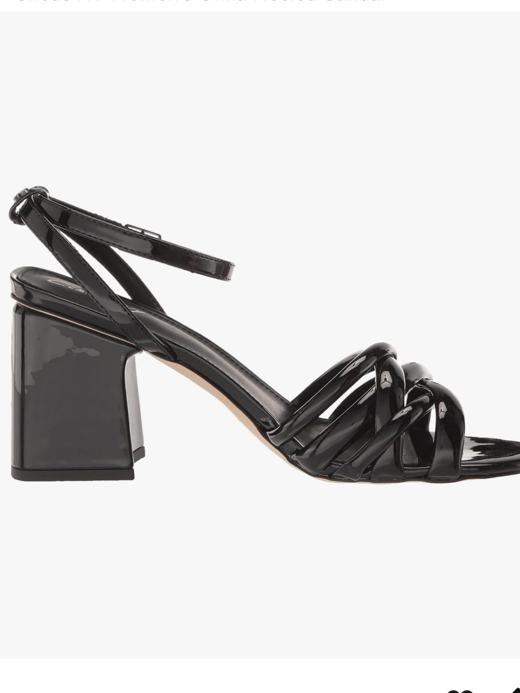 Circus Ny By Sam Edelman Black Patent Strappy Block Heel Sandals Size 9.5
